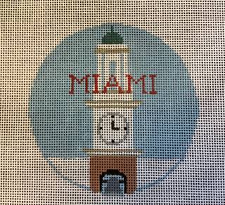 Miami University (Ohio) Round - Pulley Clock Tower by Kathy Schenkel (thumbnail)