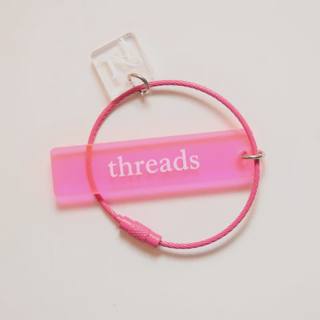 'Threads' Thread Ring: Pink by La Fete Needlepoint (thumbnail)