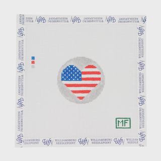 Heart Flag - United States of America by M F Needlepoint (thumbnail)