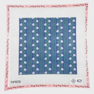 Navy Thistle Vines Pillow by KCN Designers (thumbnail)