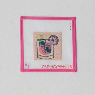 Pink Mahjong Cocktail Canvas by Penny and Penny (thumbnail)
