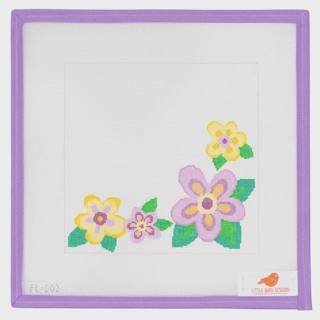 Wreath of Purple & Yellow Flowers by Little Bird Designs (thumbnail)