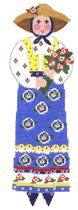 BL/YL-LADY/FLOWERS by Cooper Oaks Designs (thumbnail)