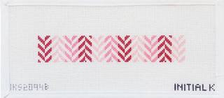 Pink Herringbone Fob Canvas by Initial K Studio (thumbnail)
