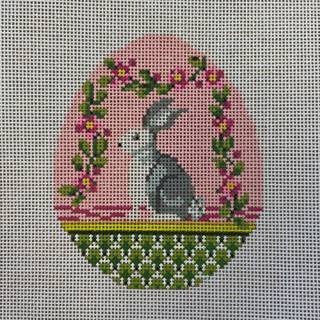 pink garland bunny egg by Colonial Needle Company (thumbnail)
