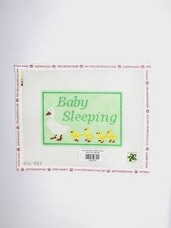 Baby Sleeping - Green Canvas by Dogwood Needlepoint (thumbnail)
