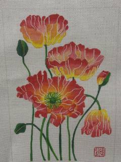 Poppies #1 Gabby Malpas by Kate Dickerson Needlepoint Collections (thumbnail)