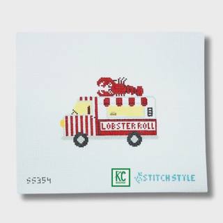 Lobster Roll Food Truck Canvas by Stitch Style Needlepoint (thumbnail)