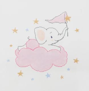 Baby Elephant in Cloud by SBT Stitches (thumbnail)
