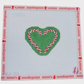 Candy Cane Heart Green by The Gingham Stitchery (thumbnail)