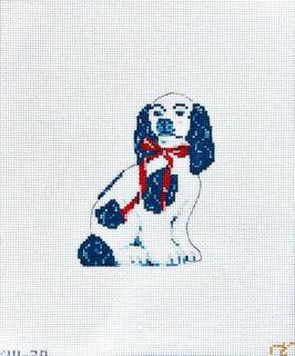 Staffy with Red Bow by The Gingham Stitchery (thumbnail)