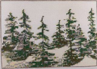 Winter Tree Landscape by Blue Waters Needlepoint (thumbnail)