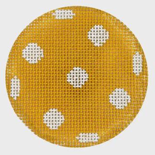 Yellow Pickleball 3" Round by Kathy Schenkel (thumbnail)