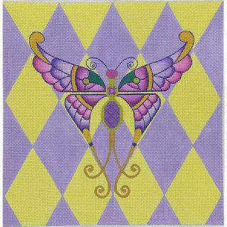 Zecca Deco Moth Needlepoint Canvas by Zecca (thumbnail)