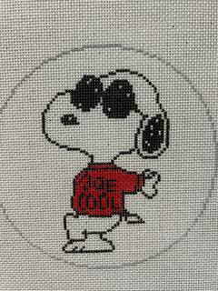 Snoopy is Joe Cool Round by Officially Needlepoint (thumbnail)