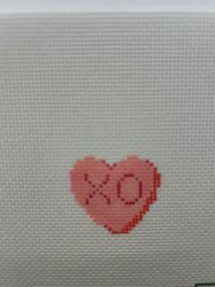 Mini Pink Heart by M F Needlepoint (thumbnail)
