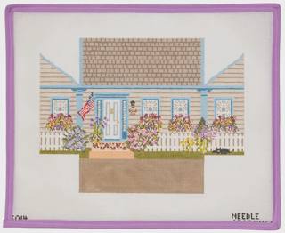 New England Flower House Brick by Needle Crossings (thumbnail)