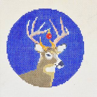 Alice & Blue Adorned Antler Needlepoint Canvas by Alice & Blue Needlepoint Designs (thumbnail)