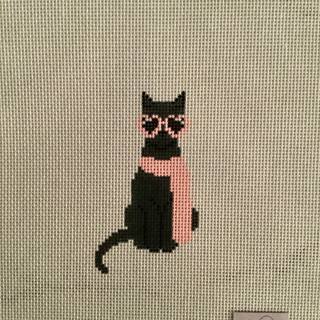 Mini Fab Cat - Black Cat by Poppy J Stitches (thumbnail)