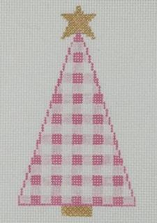 Silver Stitch Pink Gingham Tree by Silver Stitch Needlepoint (thumbnail)