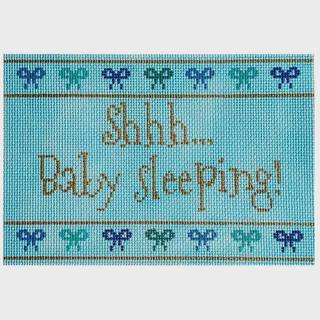 Shhh... Baby Sleeping! Blue by Stitch Rock Designs (thumbnail)