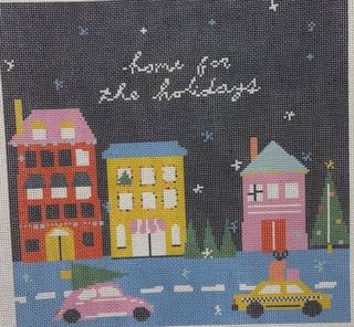 Home for the Holidays Needlepoint Canvas by KCN Designers (thumbnail)