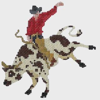 Bull Rider by Pip & Roo Needleworks (thumbnail)