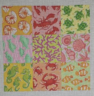 Sea Squares by Kate Dickerson Needlepoint Collections (thumbnail)