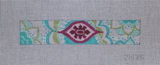 Pink on Green Paisley Bracelet by Colors of Praise Art Studio (thumbnail)