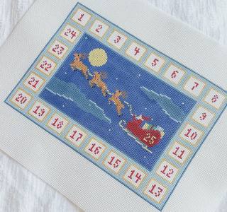 Santa and Reindeer Advent Calendar by Stitch Style Needlepoint (thumbnail)