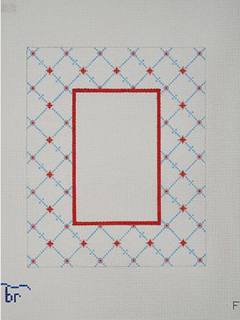 Frame - Coral & Blue by Blue Ridge Stitchery (thumbnail)