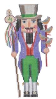 Twelve Days Nutcracker Four Calling Birds by Susan Roberts Needlepoint (thumbnail)
