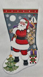 Santa's Purple Mittens and Gift Sack by Rebecca Wood Designs (thumbnail)