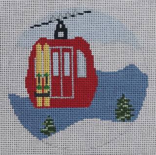 Gondola with Skis by Blue Ridge Stitchery (thumbnail)
