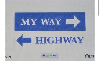 My way or the highway by Susan Battle Needlepoint (thumbnail)