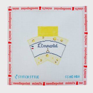 3D Emmental Cheese Wedge by Stitch Style Needlepoint (thumbnail)