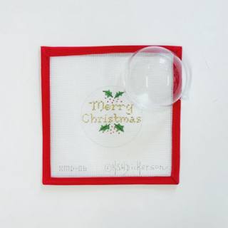 Merry Christmas Snow Globe by Kate Dickerson Needlepoint Collections (thumbnail)