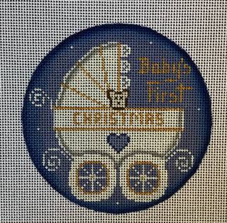 Baby Carriage Blue by Rebecca Wood Designs (thumbnail)