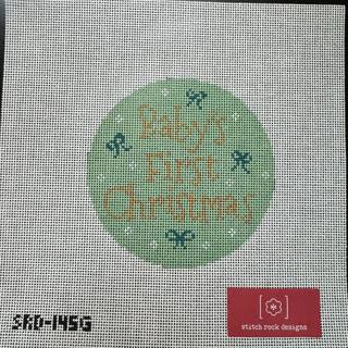 Baby’s First Christmas Green by Stitch Rock Designs (thumbnail)