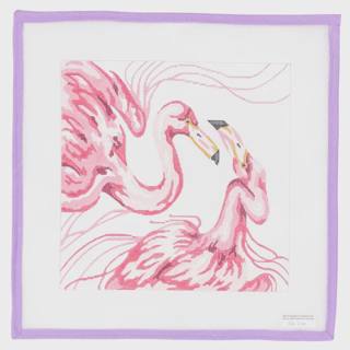 Two Flamingos by CBK Needlepoint (thumbnail)
