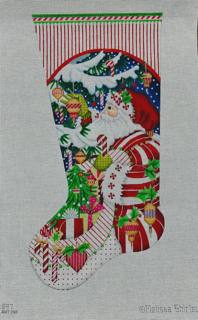 Melissa Shirley Candy Cane Claus Stocking by Melissa Shirley Designs (thumbnail)
