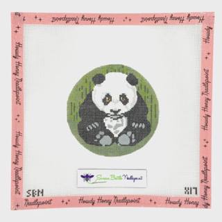 Panda Round by Susan Battle Needlepoint (thumbnail)