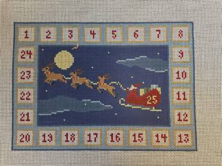 Santa and Reindeer Advent Calendar - 13 mesh by Stitch Style Needlepoint (thumbnail)