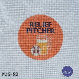 Relief Pitcher - Baseball Sports Coaster by Atlantic Blue Canvas (thumbnail)