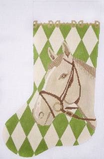 J. Child Designs Argyle Horse Stocking Needlepoint Canvas by J. Childs Designs (thumbnail)