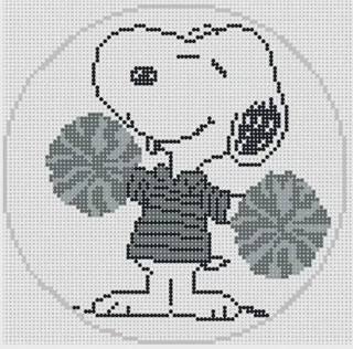 PEANUTS Sports - Snoopy Cheer Canvas by Officially Needlepoint (thumbnail)