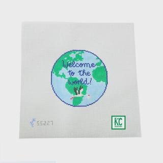Welcome to the World Canvas by Stitch Style Needlepoint (thumbnail)
