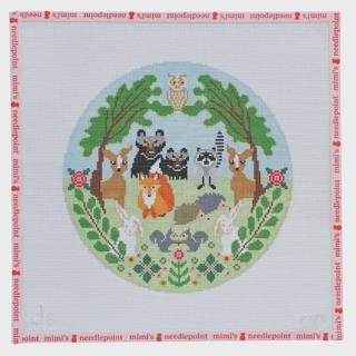 Forest Friends Pillow by Doolittle Stitchery (thumbnail)