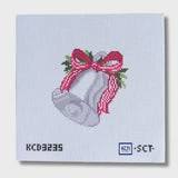 Silver Bell with Red Bow Printed Canvas by KCN Designers (thumbnail)