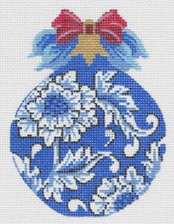 China Blue Floral Ball by Kelly Clark (thumbnail)